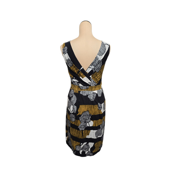 Deletta Anthropologie Dress Womens Small Abstract Sleeveless V Neck Wrap Mini - Picture 2 of 10